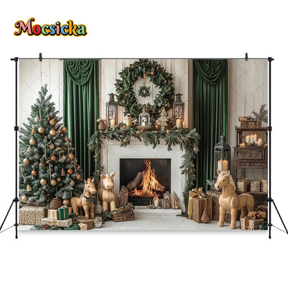 Christmas Festive Winter Backdrop Decor