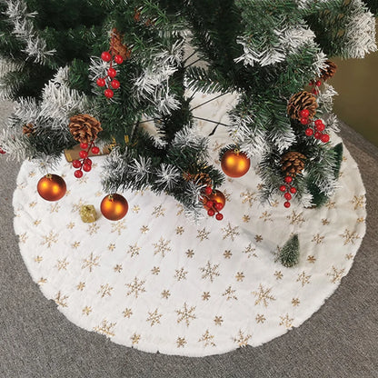 Christmas Frosty Faux Fur Tree Skirt