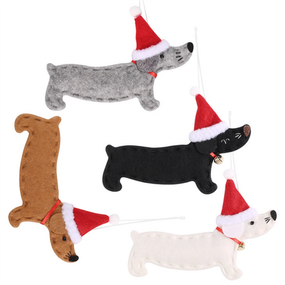 Christmas Dachshund Delight Holiday Ornaments