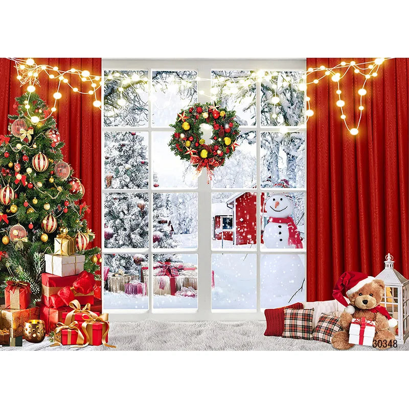 Christmas Winter Wonderland Backdrop Fabric