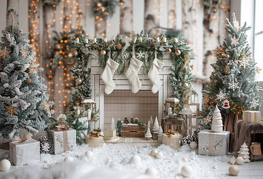 Christmas Winter Wonderland Backdrop [Customizable Size]