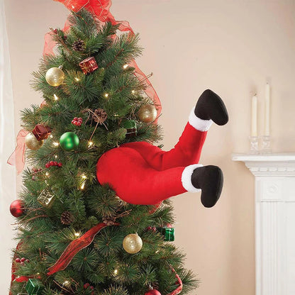 Christmas Santa Claus Leg Door Decor