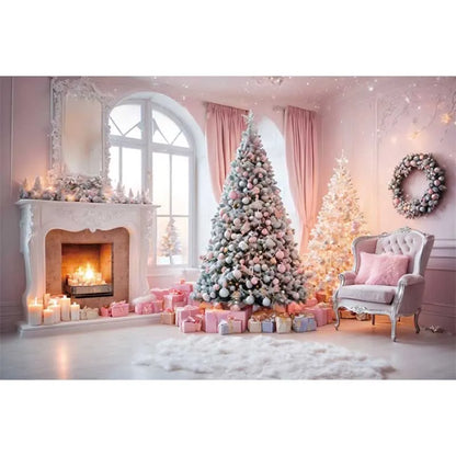 Christmas Holiday Scene Backdrop Decoration