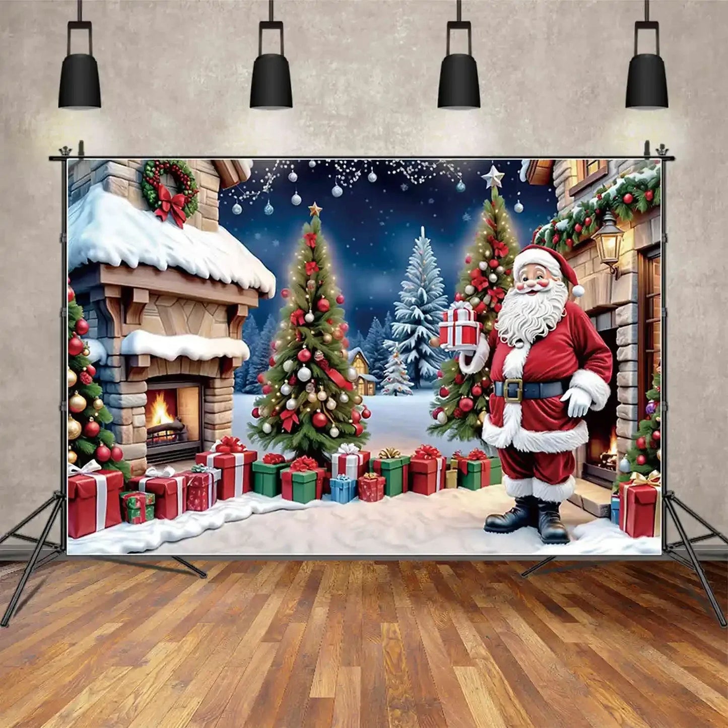 Christmas Santa Claus Holiday Backdrop