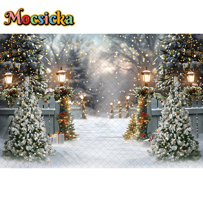 Christmas Winter Wonderland Photography Backdrop