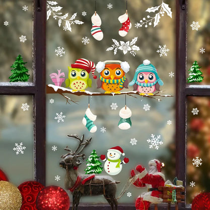 Christmas Magical Owl Wall Decals [Windows/Doors]