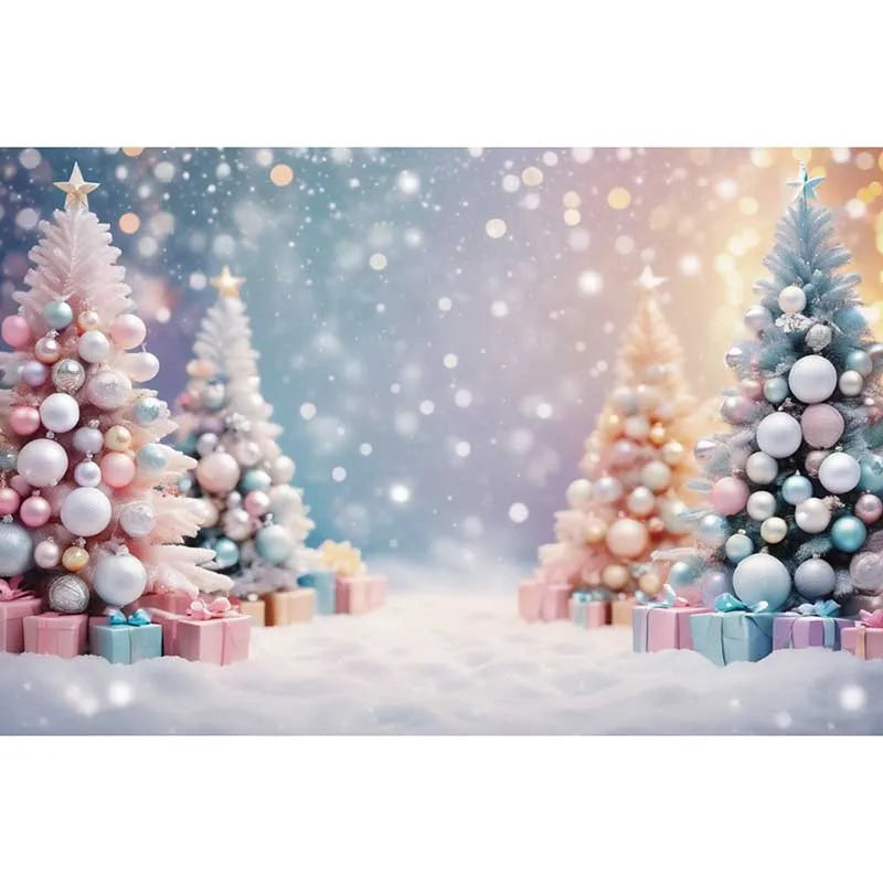 Christmas Holiday Wonderland Backdrop Decor