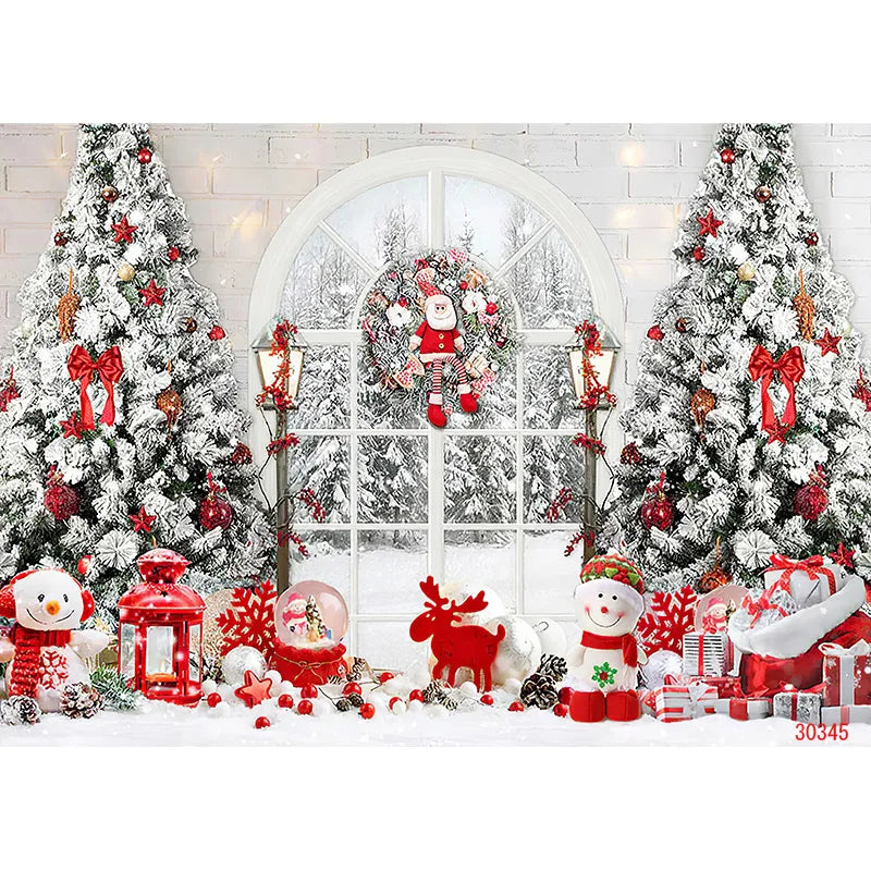 Christmas Winter Wonderland Backdrop Fabric