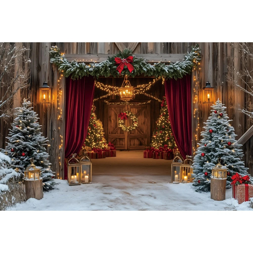 Christmas Festive Winter Wonderland Backdrop