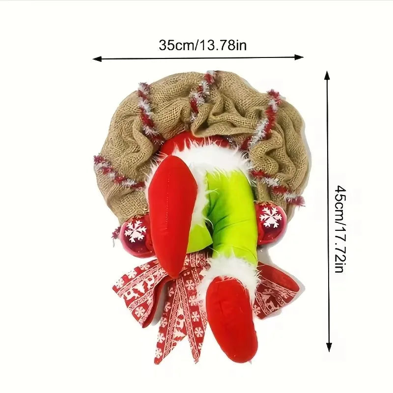 Christmas Festive Elf Legs Wreath Decor