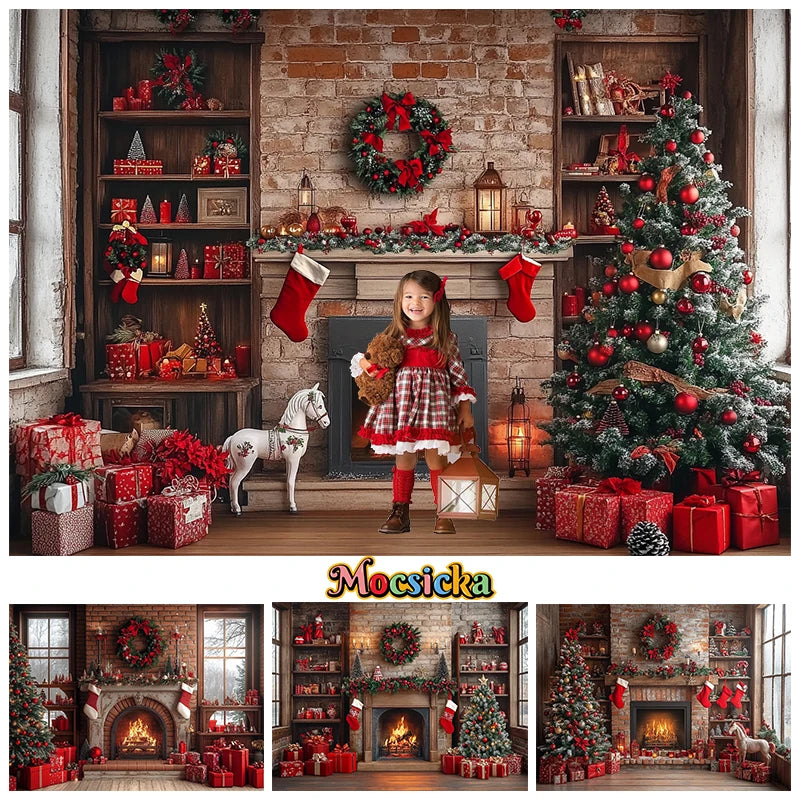 Christmas Festive Cherry Backdrop [Customizable Sizes]