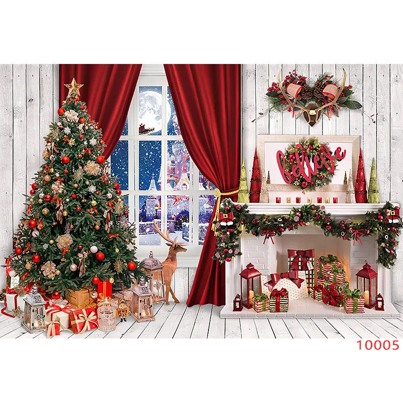 Christmas Winter Wonderland Backdrop Fabric