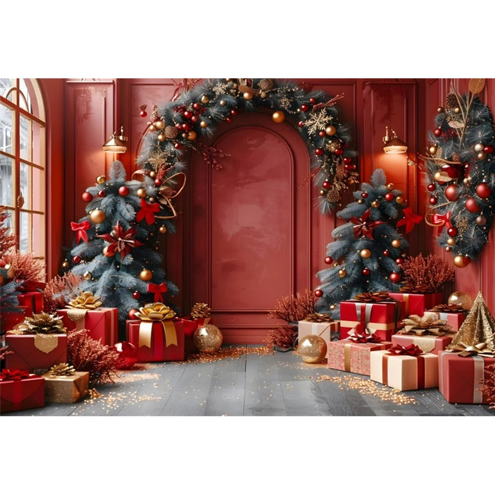 Christmas Cozy Holiday Scene Backdrop