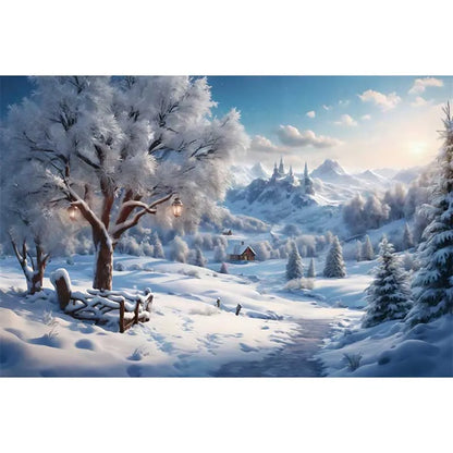 Christmas Holiday Scene Backdrop Decoration