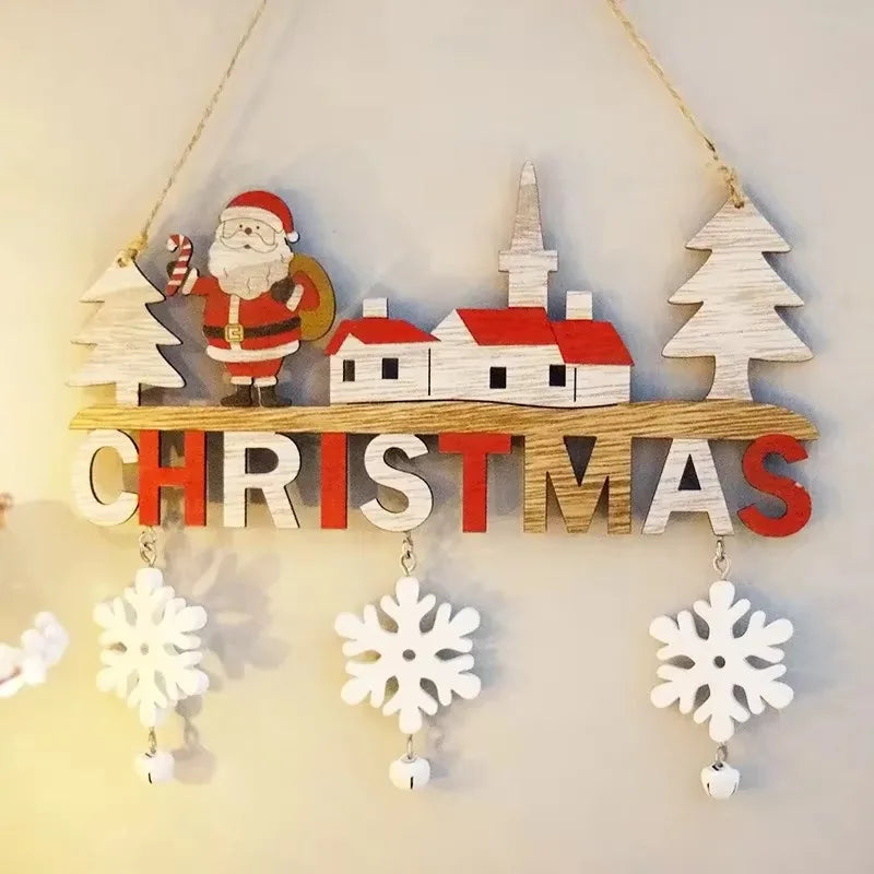 Christmas Festive Wooden Holiday Ornaments