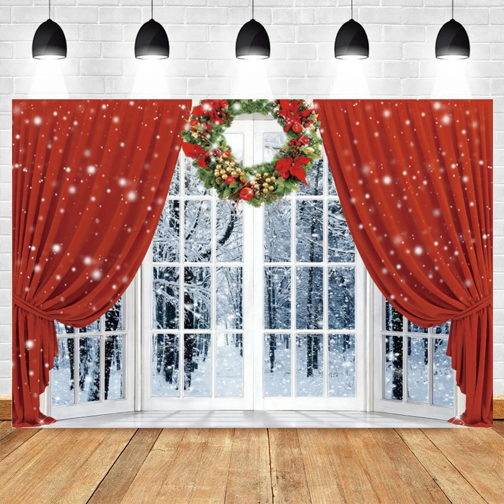 Christmas Frosty Winter Wonderland Backdrop