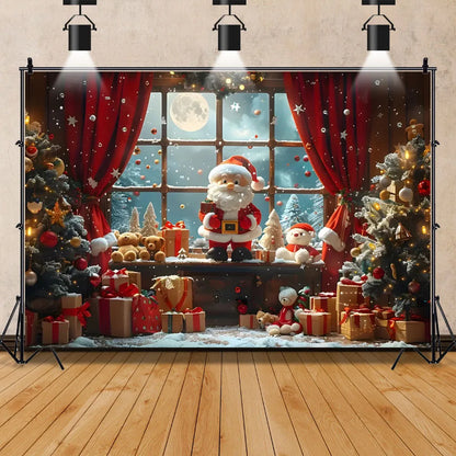 Toile de fond pour photographie de maison en pain d'épices de Noël