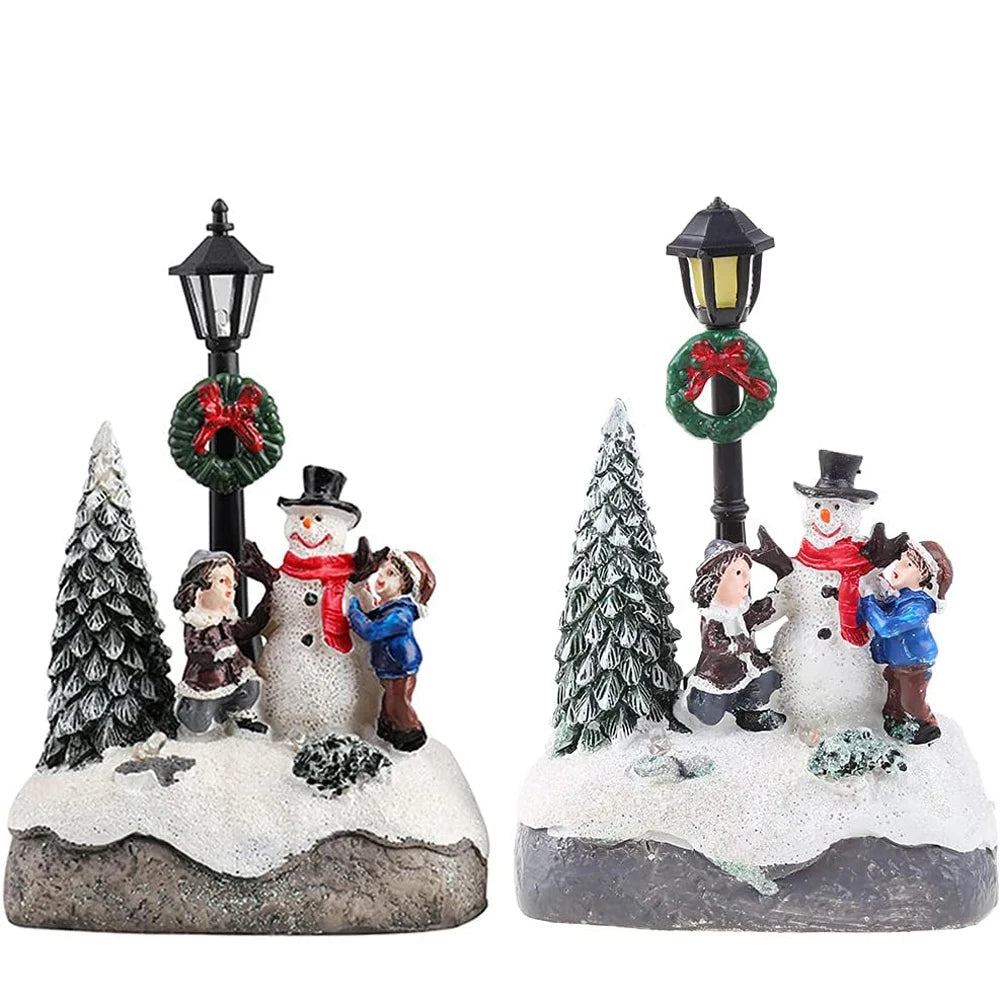 Christmas Festive Snowman Tree Figurine Decor