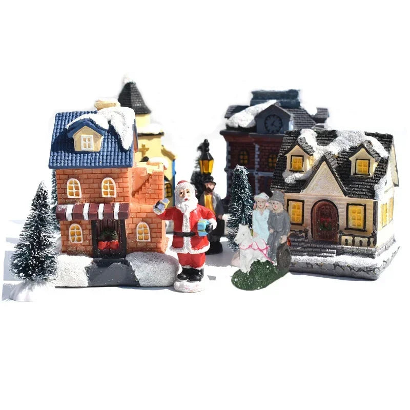 Christmas Miniature Holiday House Set