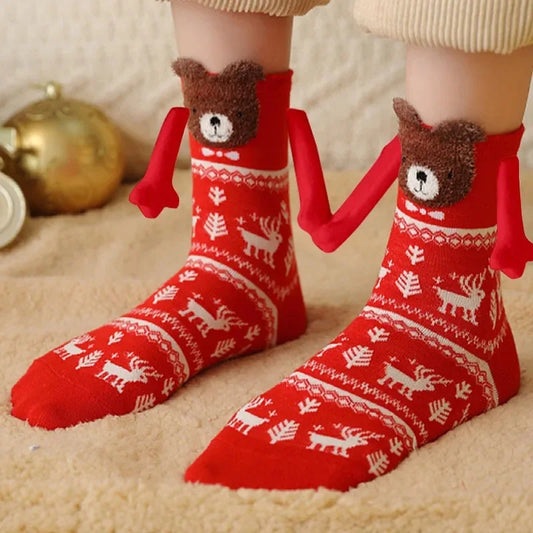 Magnetic Christmas Cartoon Socks