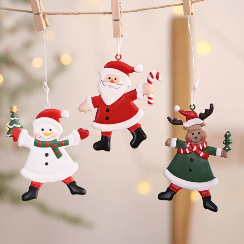 Christmas Jolly Helpers Iron Ornaments [Santa/Snowman]