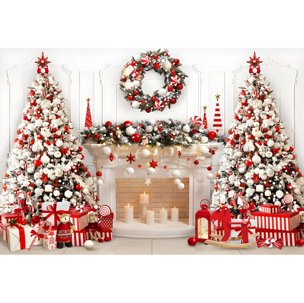 Christmas Cozy Holiday Scene Backdrop