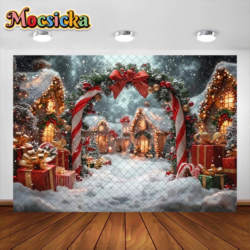 Christmas Cheerful Winter Wonderland Backdrop