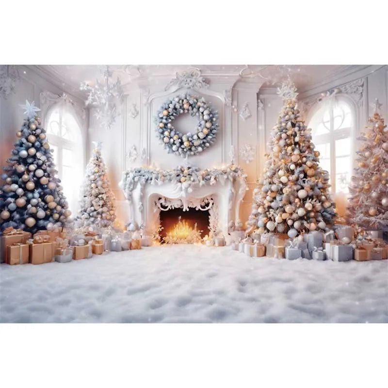 Christmas Village Backdrop Decor