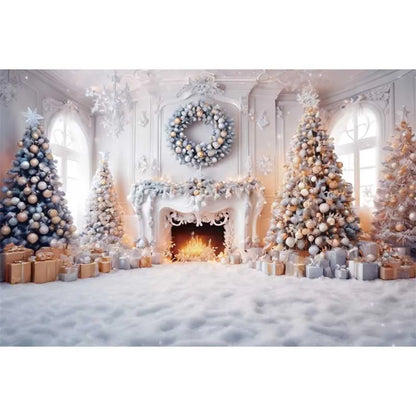 Christmas Holiday Scene Backdrop Decoration