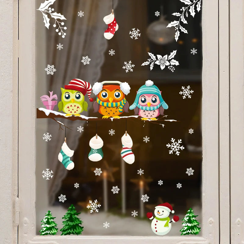 Christmas Magical Owl Wall Decals [Windows/Doors]