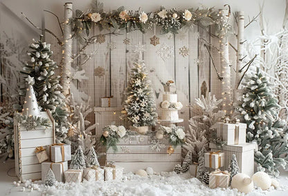 Christmas Winter Wonderland Backdrop [Customizable Size]