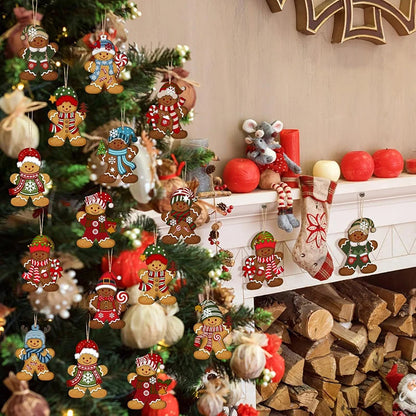 Christmas Gingerbread Man Holiday Ornaments Set