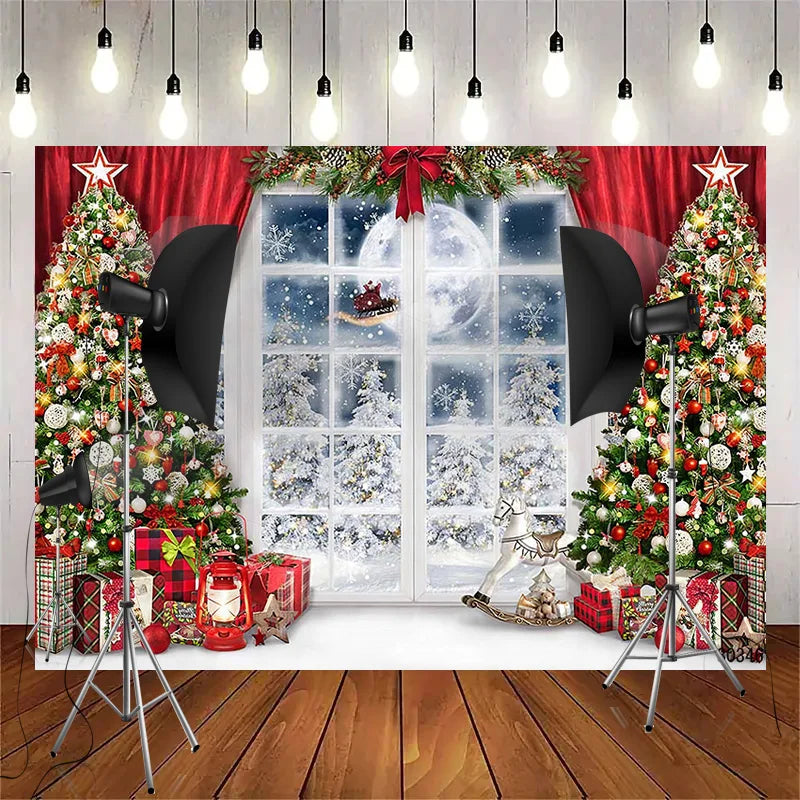 Christmas Winter Wonderland Backdrop Fabric