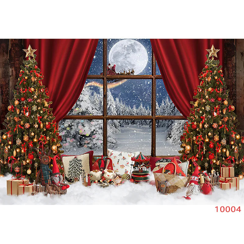 Christmas Winter Wonderland Backdrop Fabric