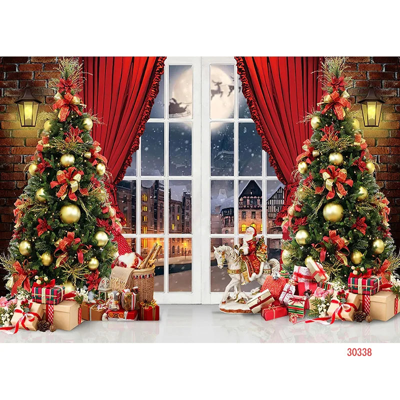 Christmas Holiday Cheer Photography Backdrop