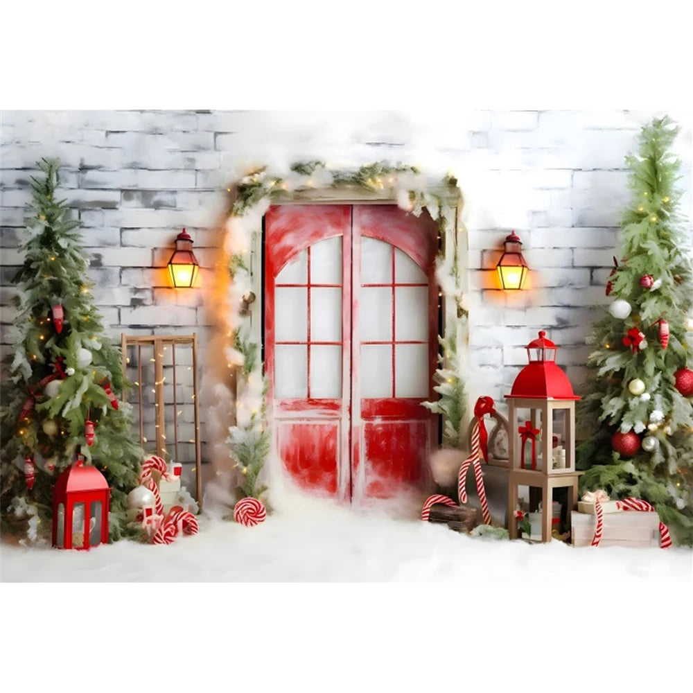 Christmas Cozy Holiday Scene Backdrop