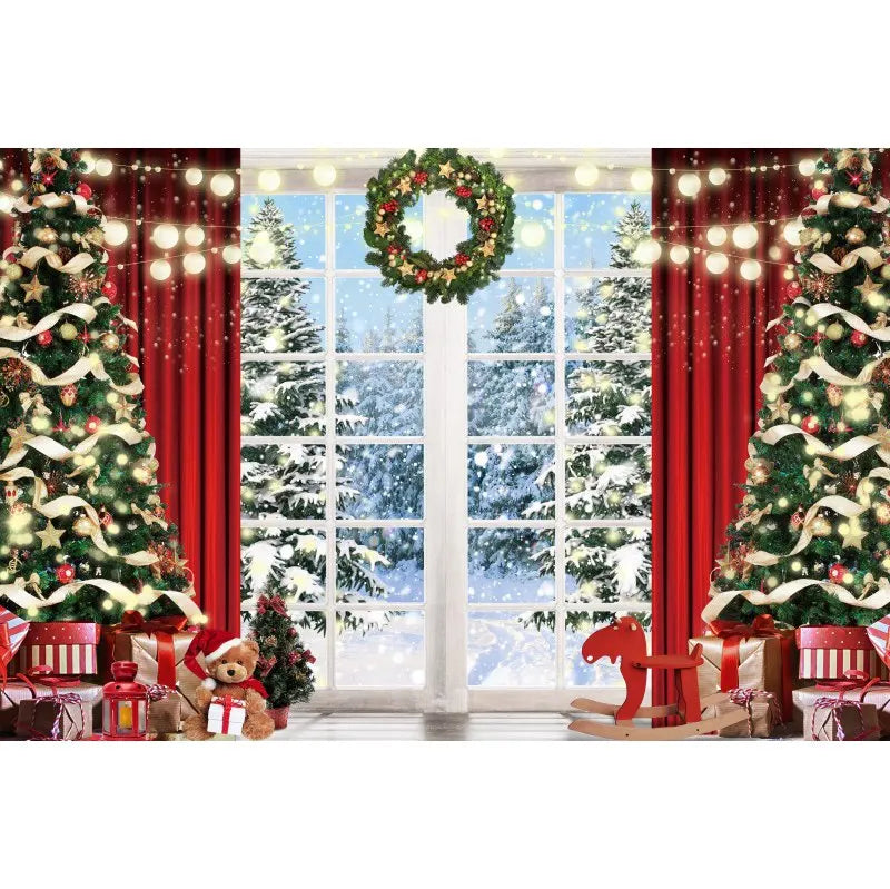 Christmas Cozy Holiday Scene Backdrop