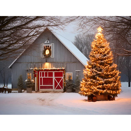 Christmas Holiday Cheer Backdrop Decoration