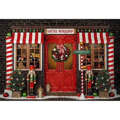 Christmas Cozy Holiday Scene Backdrop