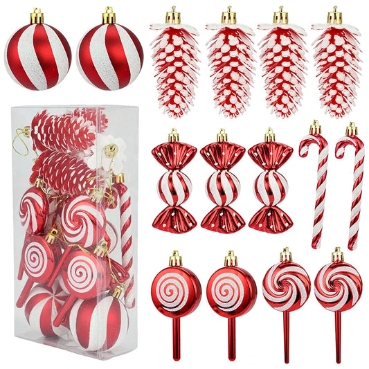 Christmas Candy Shaped Ornaments Set