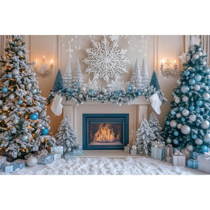 Christmas Cozy Holiday Scene Backdrop