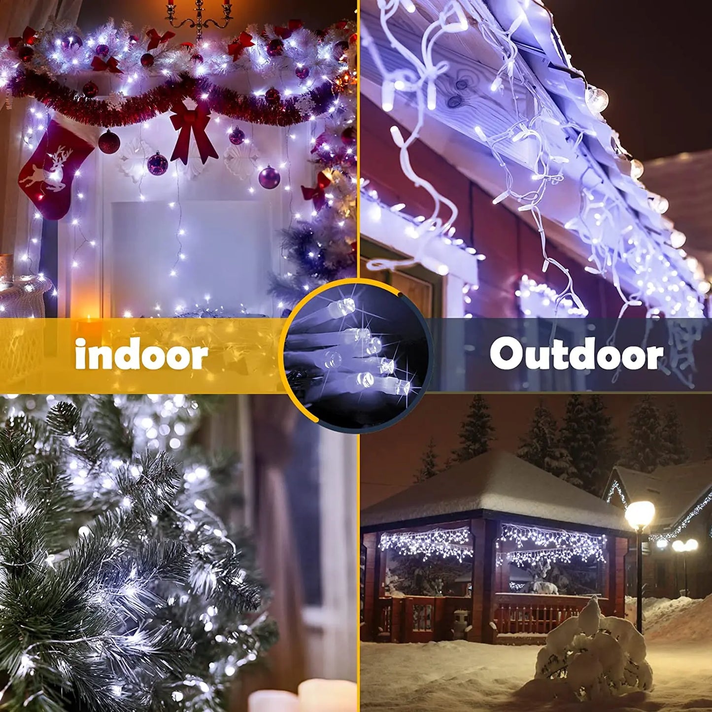 Christmas Twinkling Icicle Lights [Indoor/Outdoor]