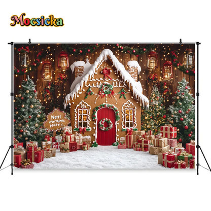 Christmas Gingerbread House Backdrop [Photography]