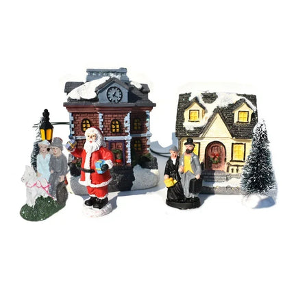 Christmas Miniature Holiday House Set