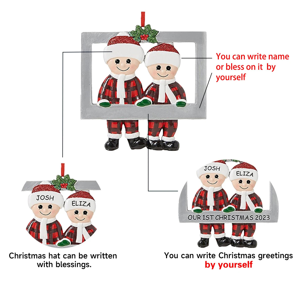 Christmas Customizable Family Ornament Decoration