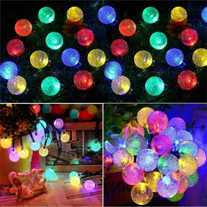 Christmas Crystal Globe Solar Lights Outdoor