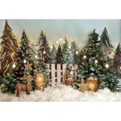 Christmas Cozy Holiday Scene Backdrop