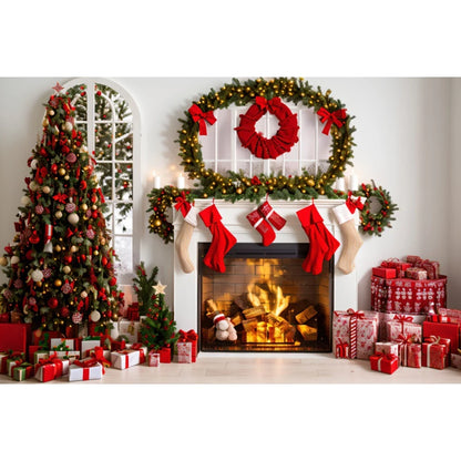 Christmas Holiday Cheer Backdrop [Vinyl/Polyester]