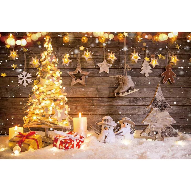 Christmas Santa's Workshop Backdrop Decor