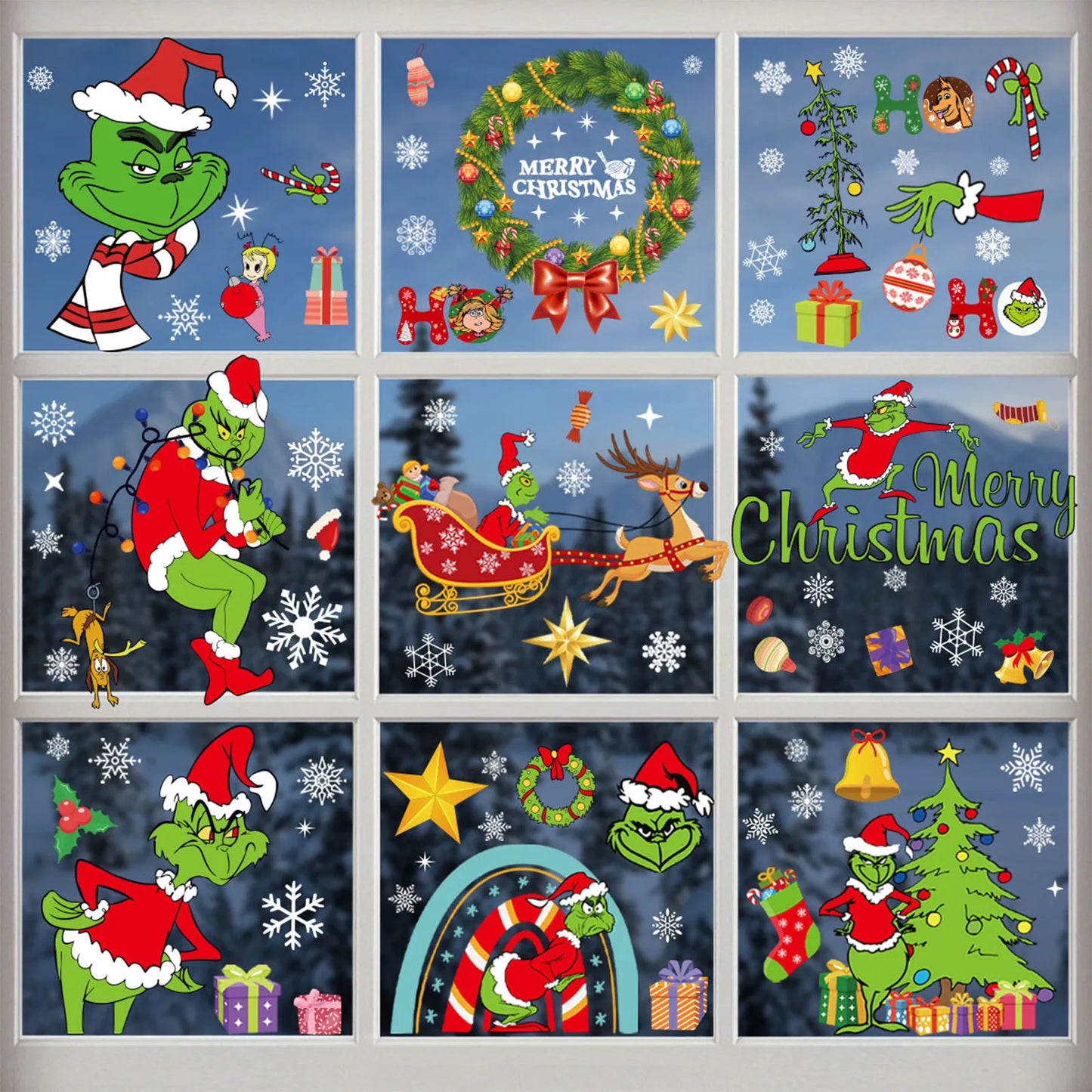 Christmas Cheerful Holiday Static Stickers